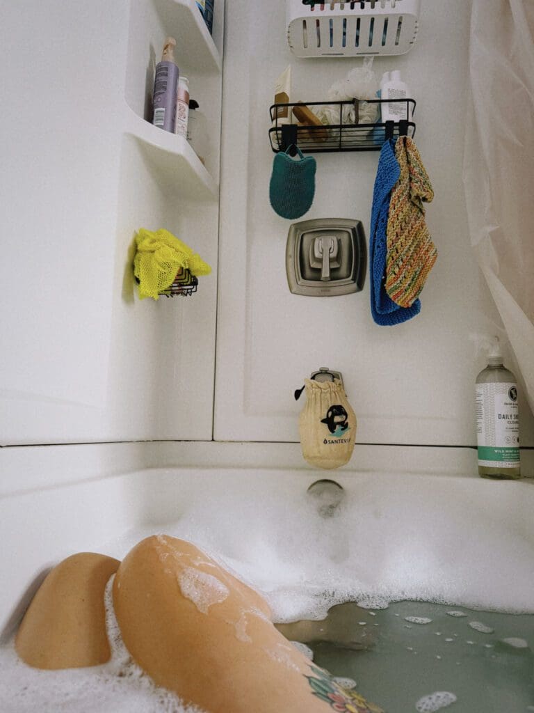 A calming bath setup for easing anxiety